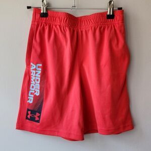 Boy's Under Armour Red Shorts | Size Medium | Elastic Waist, Loose Fit